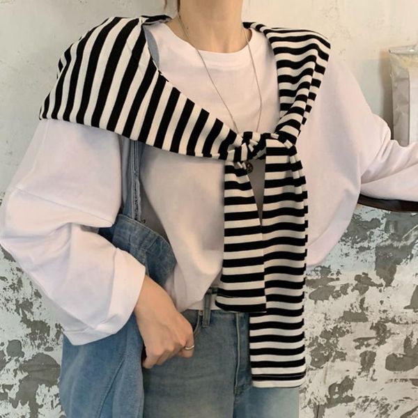 scarves korean female thin cotton striped lace hooded knotted sunscreen shawl summer air conditioning fake collar neck guard scarf p78, Blue;gray
scarves korean female thin cotton striped lace hooded knotted sunscreen shawl summer air conditioning fake collar neck guard scarf p78, Blue;gray