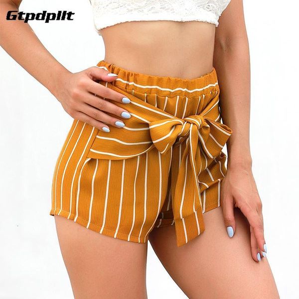 gtpdpllt summer high waist bow women short femme casual yellow striped beach womens shorts feminino, White;black
gtpdpllt summer high waist bow women short femme casual yellow striped beach womens shorts feminino, White;black