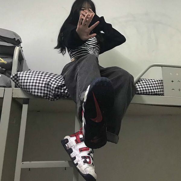 women jeans vintage adjustable high waist bf oversize wide leg trousers autumn new ins all-match streetwear retro korean chic, Blue
women jeans vintage adjustable high waist bf oversize wide leg trousers autumn new ins all-match streetwear retro korean chic, Blue