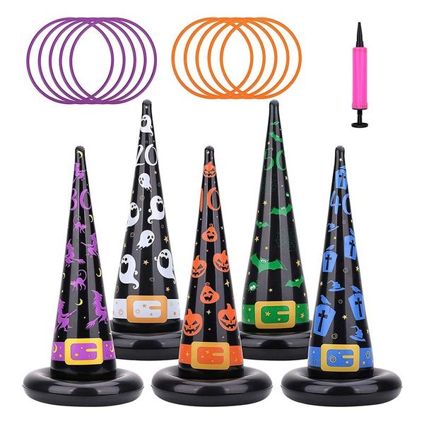 party hats halloween toys games, inflatable witch hat ring toss game with points, plastic toss, air pump
party hats halloween toys games, inflatable witch hat ring toss game with points, plastic toss, air pump