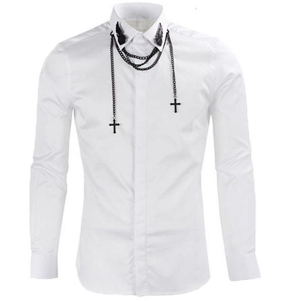 tee shirt shirt men luxury brand solid color long sleeve mens fashion casual slim fit shirts man plus size, White;black
tee shirt shirt men luxury brand solid color long sleeve mens fashion casual slim fit shirts man plus size, White;black