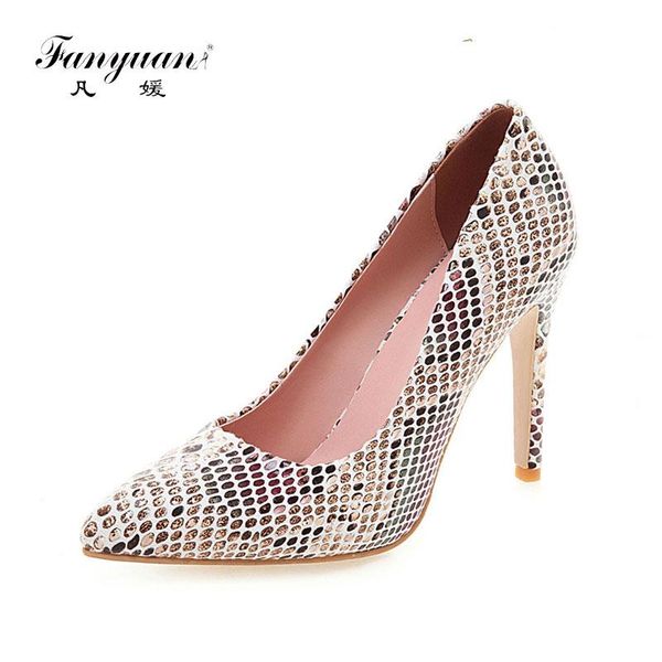 dress shoes fanyuan fashion ins plus size 34-48 ladies high heels snake veins pointed toe woman party autumn pumps, Black
dress shoes fanyuan fashion ins plus size 34-48 ladies high heels snake veins pointed toe woman party autumn pumps, Black