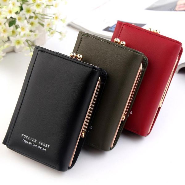 purse women wallets short wallet ladies small korean coin multi-card position personalized leather bag, White 
purse women wallets short wallet ladies small korean coin multi-card position personalized leather bag, White