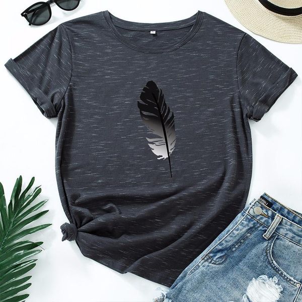 women t shirt cotton plus size 5xl casual summer feather print short sleeve loose fashion female graphic tee shirts women's t-shirt, White
women t shirt cotton plus size 5xl casual summer feather print short sleeve loose fashion female graphic tee shirts women's t-shirt, White