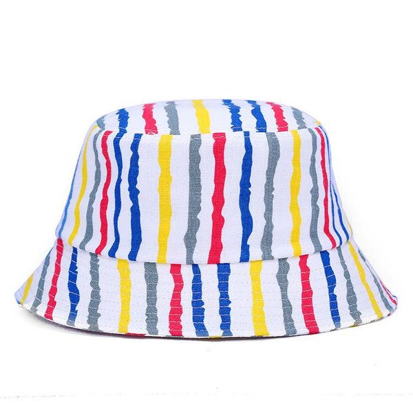 cloches 2021 summer casual colorful stripes beach bucket hat hip hop outdoor travel vacation women sun panama fisherman cap, Blue;gray
cloches 2021 summer casual colorful stripes beach bucket hat hip hop outdoor travel vacation women sun panama fisherman cap, Blue;gray