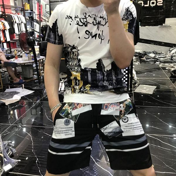 ice silk suit men's summer trend handsome net celebrity sports and leisure spirit guy clothes set tracksuits, Gray
ice silk suit men's summer trend handsome net celebrity sports and leisure spirit guy clothes set tracksuits, Gray