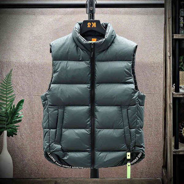 men's down vest winter warm white duck puffy padded waistcoat fashionable windproof thick jacket outwear male clothes, Black
men's down vest winter warm white duck puffy padded waistcoat fashionable windproof thick jacket outwear male clothes, Black
