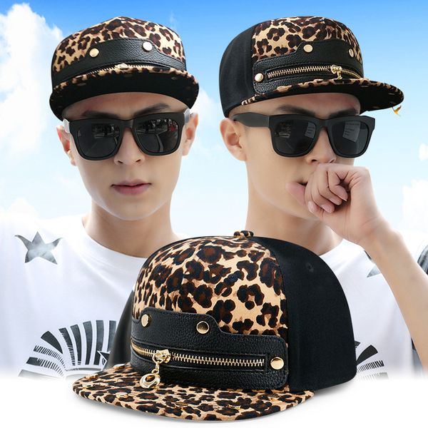 punk style and wo hip-hop leopard print zipper leather flat brim summer outdoor sunscreen baseball hat men's, Blue;gray
punk style and wo hip-hop leopard print zipper leather flat brim summer outdoor sunscreen baseball hat men's, Blue;gray