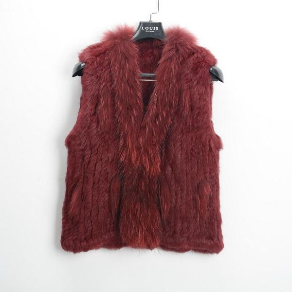 women's fur & faux real vest fashion gilet female raccoon collar trimming women winter waistcoat s1411, Black
women's fur & faux real vest fashion gilet female raccoon collar trimming women winter waistcoat s1411, Black