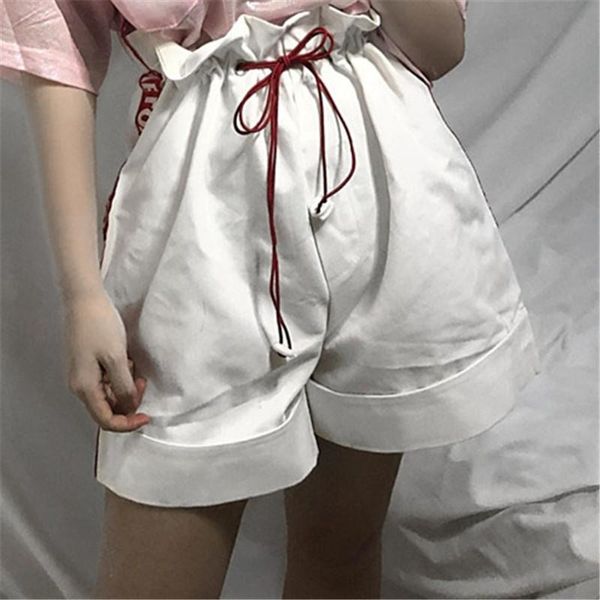 women's shorts women high waist drawstring letter webbing 2021 summer harajuku crimping casual loose tide personality wild, White;black
women's shorts women high waist drawstring letter webbing 2021 summer harajuku crimping casual loose tide personality wild, White;black
