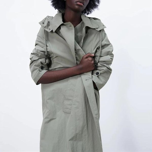 women's trench coats 2021 oversized hooded long coat women single-breasted overcoat female cloak windbreaker spring fall outerwear, Tan;black
women's trench coats 2021 oversized hooded long coat women single-breasted overcoat female cloak windbreaker spring fall outerwear, Tan;black