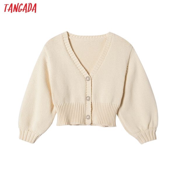 women beading buttons beige crop vintage jumper short style knitted cardigan coat 6h32 210416, White;black
women beading buttons beige crop vintage jumper short style knitted cardigan coat 6h32 210416, White;black