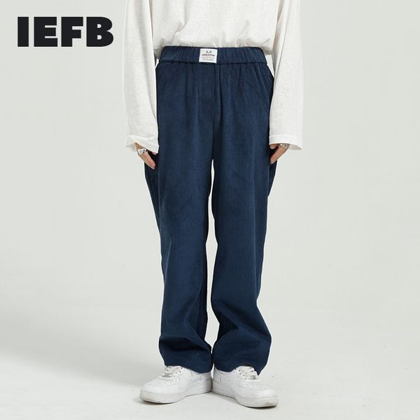 iefb men's wear spring corduroy elastic waist label loose solid color casusal pants male wide leg trousers 9y5968 210524, Black
iefb men's wear spring corduroy elastic waist label loose solid color casusal pants male wide leg trousers 9y5968 210524, Black