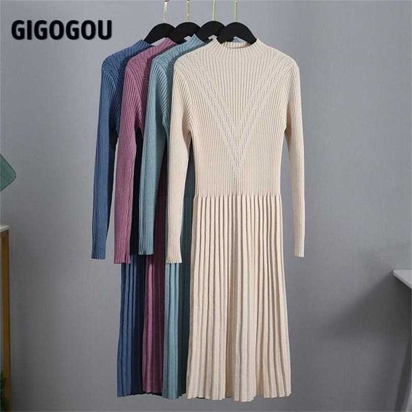 gigogou chic long knit maxi women sweater dress thick warm winter pleated female rib turtleneck a line office lady 211119, Black;gray
gigogou chic long knit maxi women sweater dress thick warm winter pleated female rib turtleneck a line office lady 211119, Black;gray