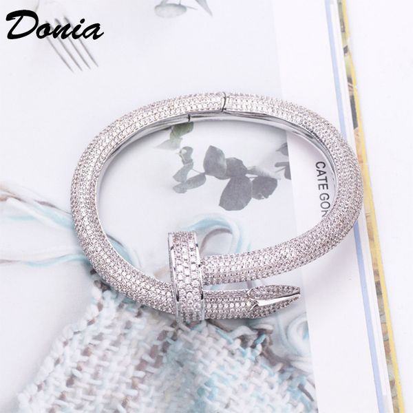 donia jewelry luxury bangle party european and american fashion classic large nails copper micro-inlaid zircon designer birthday gift, Black
donia jewelry luxury bangle party european and american fashion classic large nails copper micro-inlaid zircon designer birthday gift, Black