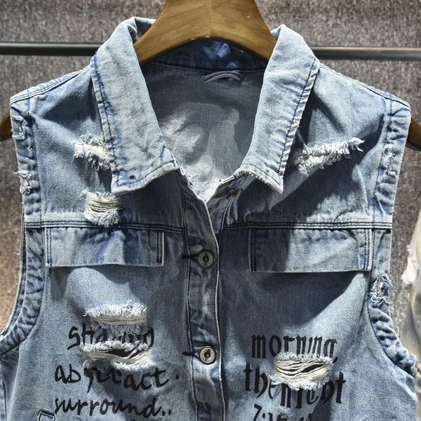 men's vests fashion summer single breasted mens sleeveless denim waistcoats personality letter printed hole ripped casual plus size, Black;white
men's vests fashion summer single breasted mens sleeveless denim waistcoats personality letter printed hole ripped casual plus size, Black;white
