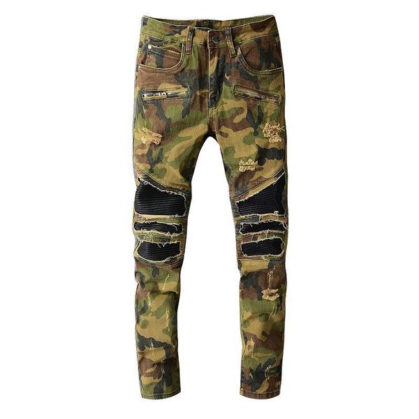men's jeans kiovno men camouflage pleated trousers streetwear washed patches denim pants for male motorcycle wear, Blue
men's jeans kiovno men camouflage pleated trousers streetwear washed patches denim pants for male motorcycle wear, Blue