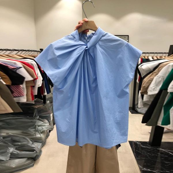 dongdamen 2021 summer women's wear korean version net red short sleeve pleated collar design baby shirt t-shirt, White
dongdamen 2021 summer women's wear korean version net red short sleeve pleated collar design baby shirt t-shirt, White