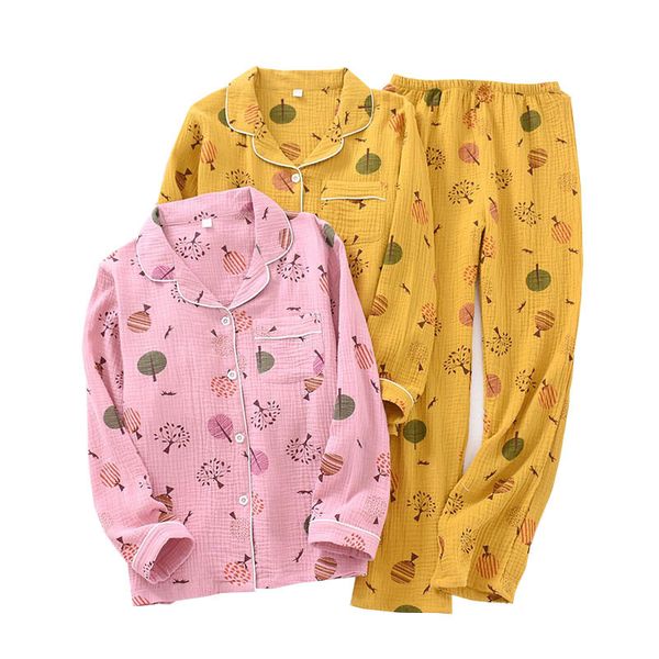 women's sleepwear spring and autumn new ladies pajamas set cartoon tree printed comfort gauze cotton full length thin loose homewe, Black;red
women's sleepwear spring and autumn new ladies pajamas set cartoon tree printed comfort gauze cotton full length thin loose homewe, Black;red