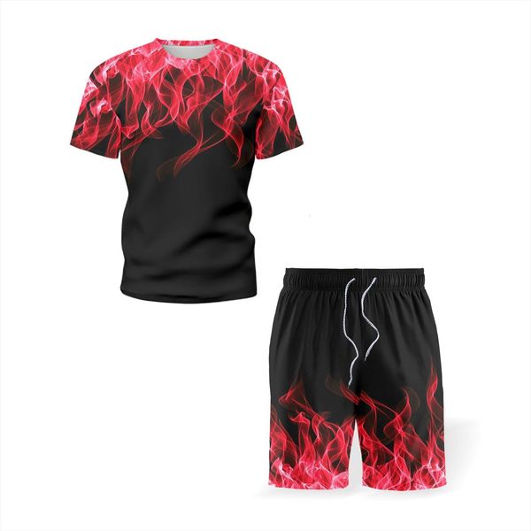summer short sleeved 3d flame men tracksuit t shirt sets sportswear digital printing clothing shorts, Gray
summer short sleeved 3d flame men tracksuit t shirt sets sportswear digital printing clothing shorts, Gray