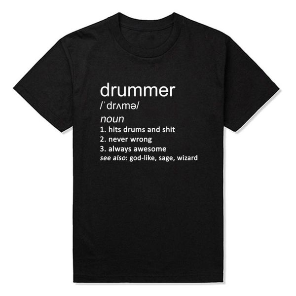 men's t-shirts 6drummer definition funny graphic fashion cotton short sleeve drums drumming band rock t shirts o-neck harajuku t-shirt, White;black
men's t-shirts 6drummer definition funny graphic fashion cotton short sleeve drums drumming band rock t shirts o-neck harajuku t-shirt, White;black