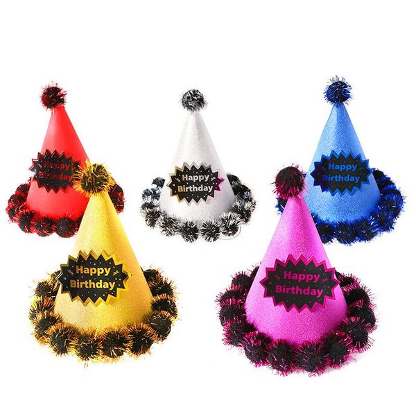 party hats birthday caps baby kid pet hat child crown decoration pompom paper bright color festival accessories
party hats birthday caps baby kid pet hat child crown decoration pompom paper bright color festival accessories