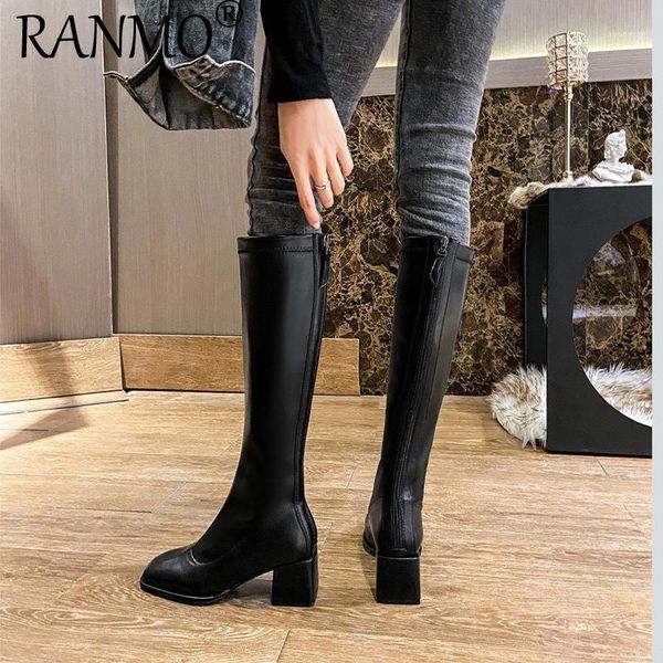 boots 2021 knight women's straight long leather thin british thick heel black skinny1
boots 2021 knight women's straight long leather thin british thick heel black skinny1