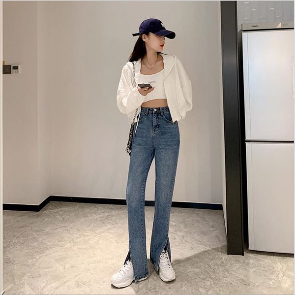 women's jeans split long woman waist trousers denim washed harem pants loose 2021, Blue
women's jeans split long woman waist trousers denim washed harem pants loose 2021, Blue