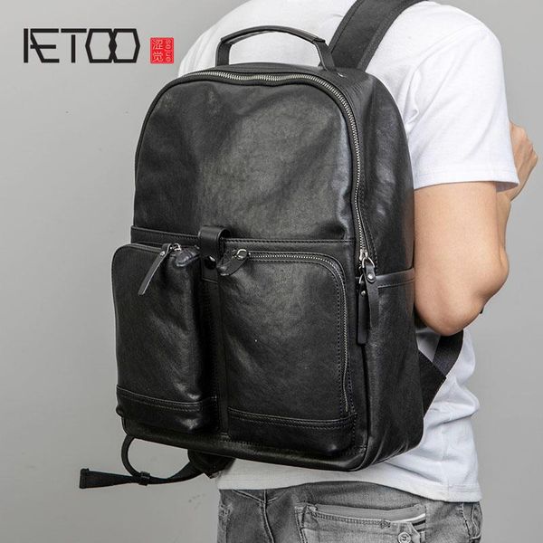 backpack aetoo leather shoulder bag, men's fashion computer casual handmade head backpack, travel bag
backpack aetoo leather shoulder bag, men's fashion computer casual handmade head backpack, travel bag