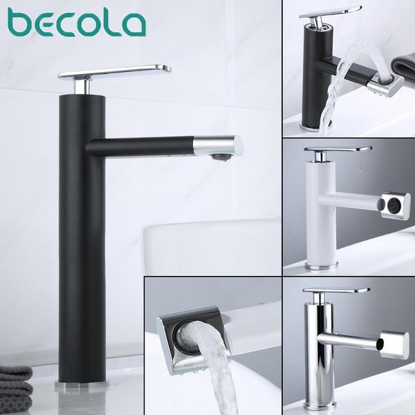 bathroom sink faucets becola brass faucet rotate single handle and cold water chrome/black/white basin mixer taps deck-mounted 
bathroom sink faucets becola brass faucet rotate single handle and cold water chrome/black/white basin mixer taps deck-mounted