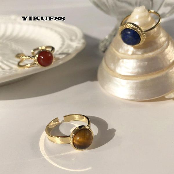 women natural stone ring female retro personality cross open double adjustable index finger cluster rings, Golden;silver
women natural stone ring female retro personality cross open double adjustable index finger cluster rings, Golden;silver