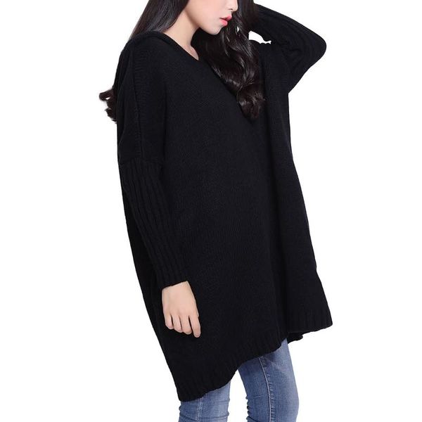 women's sweaters azulina knitted cloak sweater women casual pullover spring autumn streetwear loose fitting hooded on sale, White;black
women's sweaters azulina knitted cloak sweater women casual pullover spring autumn streetwear loose fitting hooded on sale, White;black