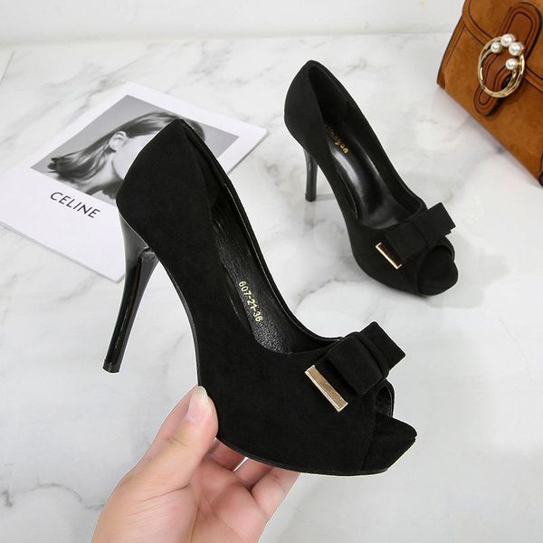 sandals high heel summer fish mouth shoes black imitation deerskin ladies dance party 2021
sandals high heel summer fish mouth shoes black imitation deerskin ladies dance party 2021