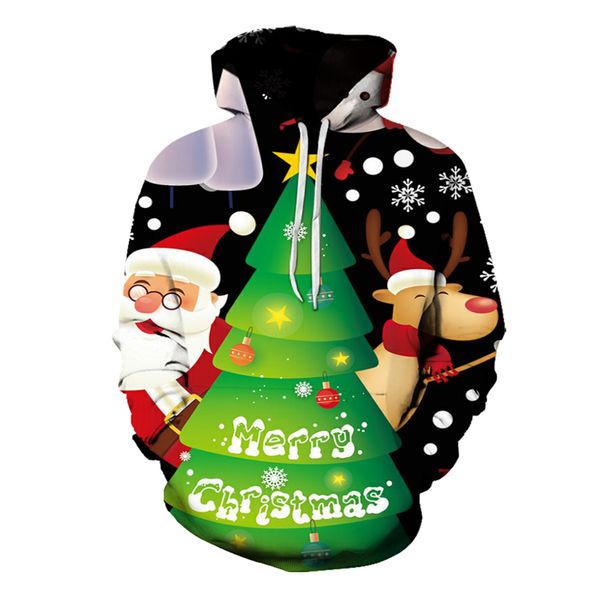 christmas tree cute pattern hoodie visual impact party punk gothic round neck sweater hoodie, Black
christmas tree cute pattern hoodie visual impact party punk gothic round neck sweater hoodie, Black