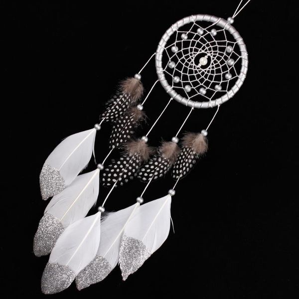 hanging dream catcher pendant home wedding ornament silver bead with feather thread wind chimes art car decoration decorative objects & figu
hanging dream catcher pendant home wedding ornament silver bead with feather thread wind chimes art car decoration decorative objects & figu