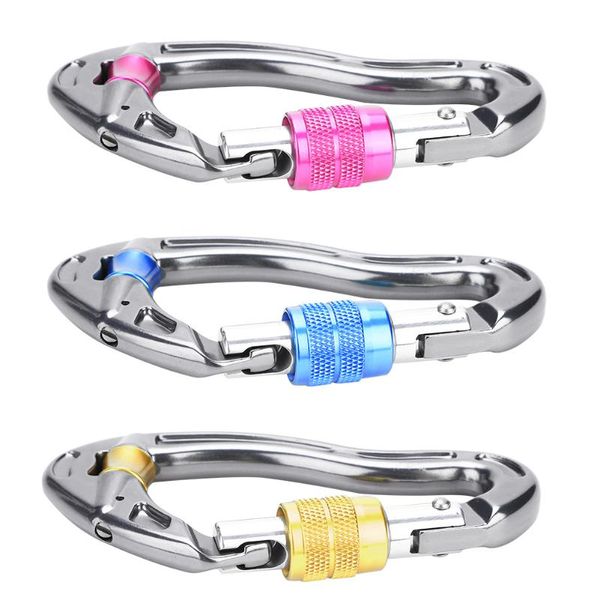 cords, slings and webbing climbing d carabiner 24kn ce / uiaa screw locking rock safety lock buckle rescue mountaineering equipment
cords, slings and webbing climbing d carabiner 24kn ce / uiaa screw locking rock safety lock buckle rescue mountaineering equipment