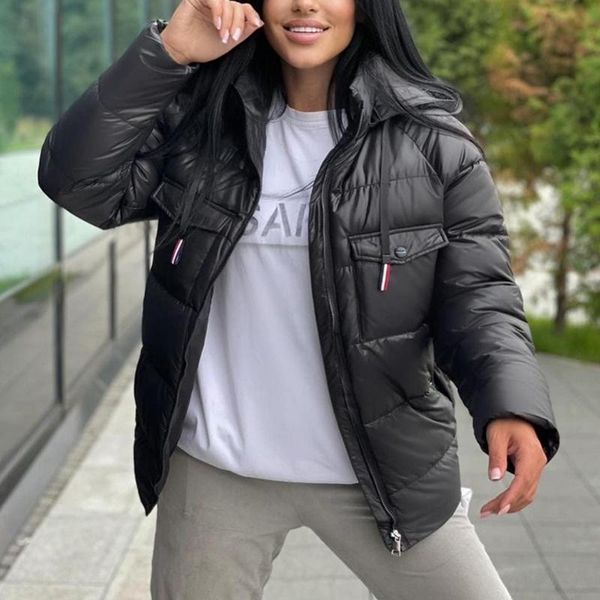 women's down & parkas a fashion winter casual hooded women elegant long sleeve coats solid pockets cotton jackets ladies, Black
women's down & parkas a fashion winter casual hooded women elegant long sleeve coats solid pockets cotton jackets ladies, Black