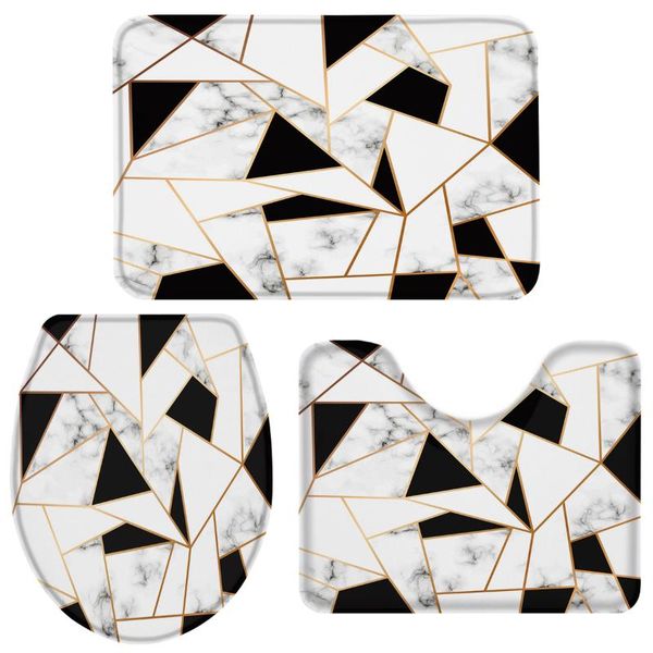 marble texture black and white squares bathroom set toilet cover mat pedestal rug non-slip accessories doormat bath accessory
marble texture black and white squares bathroom set toilet cover mat pedestal rug non-slip accessories doormat bath accessory