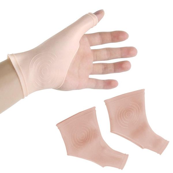 1pair silicone gel therapy wrist thumb support gloves arthritis pressure corrector carpal tendonitis protection, Black;red
1pair silicone gel therapy wrist thumb support gloves arthritis pressure corrector carpal tendonitis protection, Black;red