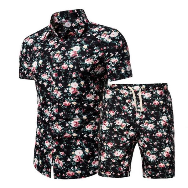 men's tracksuits summer mens suit 2 pieces outfit floral print drawstring turn down collar short sleeve shirt beach shorts sets streetw, Gray
men's tracksuits summer mens suit 2 pieces outfit floral print drawstring turn down collar short sleeve shirt beach shorts sets streetw, Gray