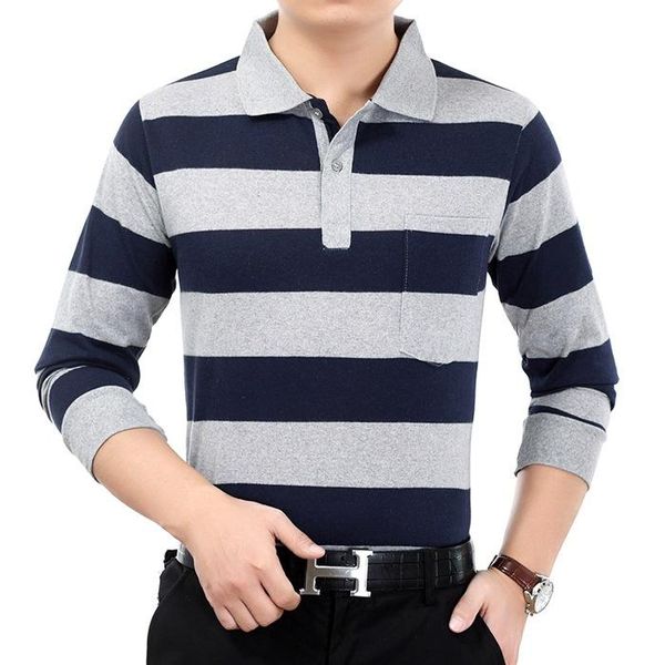 men's polos 2021 mens long sleeve lapel t shirt fashion striped business casual pullover middle-aged clothing, White;black
men's polos 2021 mens long sleeve lapel t shirt fashion striped business casual pullover middle-aged clothing, White;black