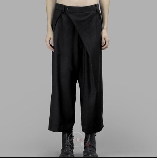 men's pants 2021 street fashion casual wool nine british trend catwalk loose wide leg, Black
men's pants 2021 street fashion casual wool nine british trend catwalk loose wide leg, Black
