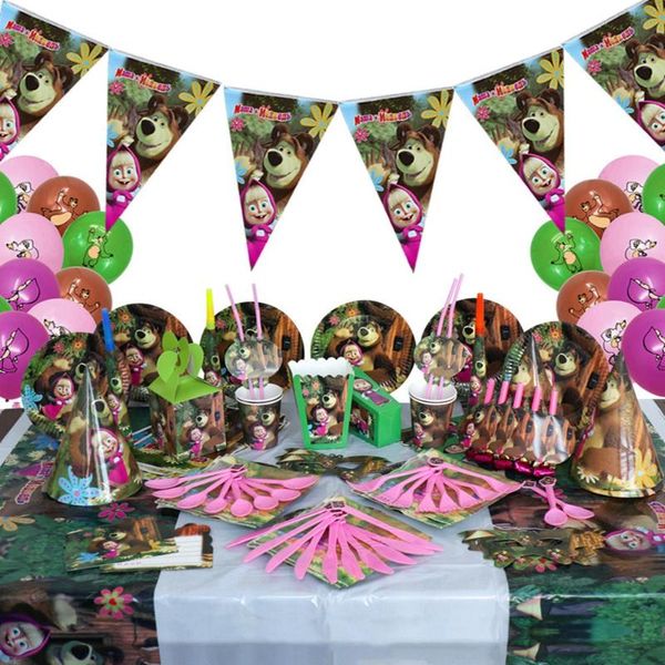 disposable dinnerware girl martha and bear theme party paper cup plate napkin flag hat children birthday tableware
disposable dinnerware girl martha and bear theme party paper cup plate napkin flag hat children birthday tableware