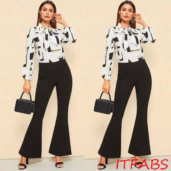 women's blouses & shirts fashion women shirt elegant printed blouse long sleeve bow baggy lapel bowknot, White
women's blouses & shirts fashion women shirt elegant printed blouse long sleeve bow baggy lapel bowknot, White