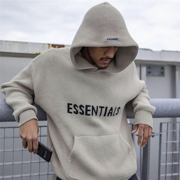 version knit hoodie men women cotton-blend hooded sweter oversized pullover, Black
version knit hoodie men women cotton-blend hooded sweter oversized pullover, Black