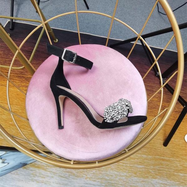 shoes women summer kid suede and genuine leather crystal sandals super high heels modern zapatos de mujer dress, Black
shoes women summer kid suede and genuine leather crystal sandals super high heels modern zapatos de mujer dress, Black