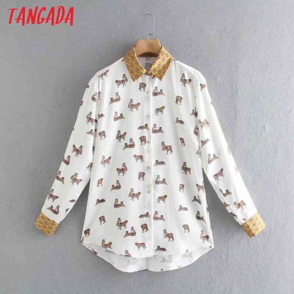 women retro animal print long sleeve chic female casual blouse shirt xn267 210416, White
women retro animal print long sleeve chic female casual blouse shirt xn267 210416, White