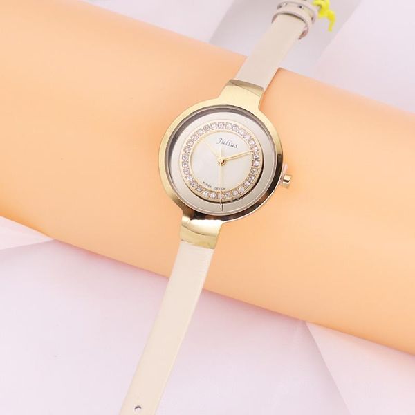 wristwatches julius women's watch japan quartz elegant fashion hours dress bracelet real leather office lady student girl's gift, Slivery;brown
wristwatches julius women's watch japan quartz elegant fashion hours dress bracelet real leather office lady student girl's gift, Slivery;brown