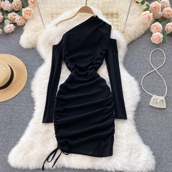 casual dresses sheath women's dress black diagonal collar long sleeve club wear bodycon ruched package hips mini, Black;gray
casual dresses sheath women's dress black diagonal collar long sleeve club wear bodycon ruched package hips mini, Black;gray