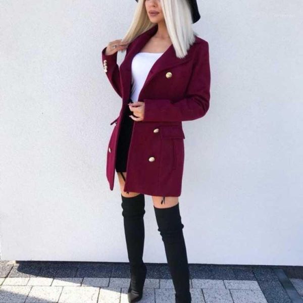 women's wool & blends 2021 autumn and winter tweed jacket europe the united states wind commuter button slim double-breasted lapel coat, Black
women's wool & blends 2021 autumn and winter tweed jacket europe the united states wind commuter button slim double-breasted lapel coat, Black